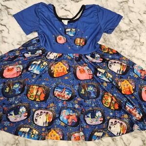 Disney Holiday Movies/Princess/Characters Blue twirl‎ dress  size 7/8